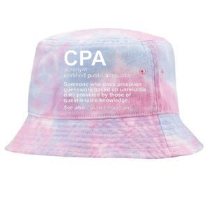 CPA Certified Public Accountant Definition Funny Tie-Dyed Bucket Hat