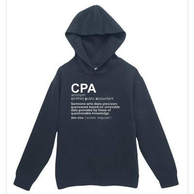 CPA Certified Public Accountant Definition Funny Urban Pullover Hoodie