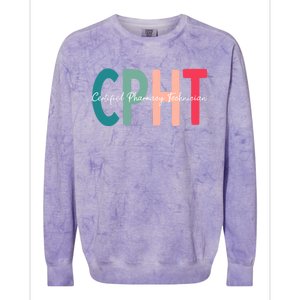 Cpht Certified Pharmacy Technician Gift Colorblast Crewneck Sweatshirt