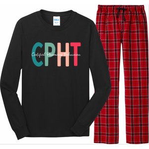 Cpht Certified Pharmacy Technician Gift Long Sleeve Pajama Set