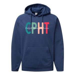 Cpht Certified Pharmacy Technician Gift Performance Fleece Hoodie