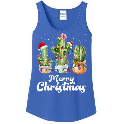 Cactus Christmas Pj Costume Design Party Plant Lovers Ladies Essential Tank