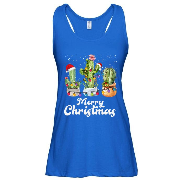 Cactus Christmas Pj Costume Design Party Plant Lovers Ladies Essential Flowy Tank