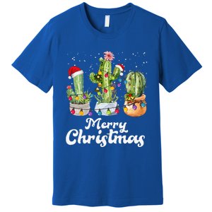 Cactus Christmas Pj Costume Design Party Plant Lovers Premium T-Shirt