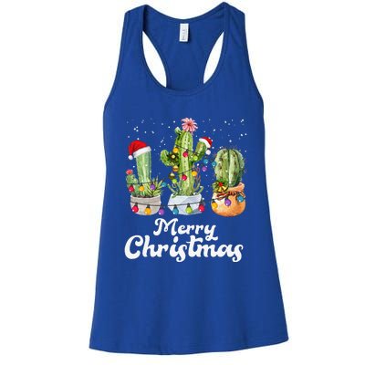 Cactus Christmas Pj Costume Design Party Plant Lovers Women's Racerback Tank