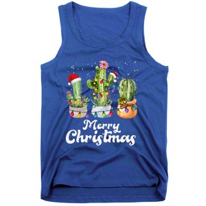 Cactus Christmas Pj Costume Design Party Plant Lovers Tank Top