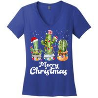 Cactus Christmas Pj Costume Design Party Plant Lovers Women's V-Neck T-Shirt