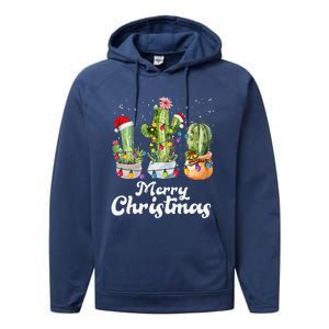 Cactus Christmas Pj Costume Design Party Plant Lovers Performance Fleece Hoodie