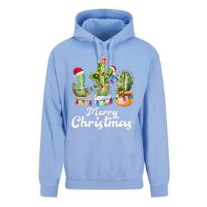 Cactus Christmas Pj Costume Design Party Plant Lovers Unisex Surf Hoodie