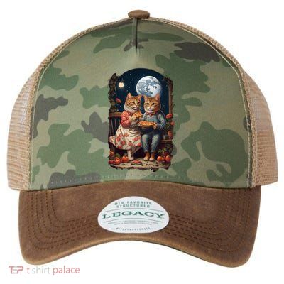 Cottagecore Cats Pizza Legacy Tie Dye Trucker Hat