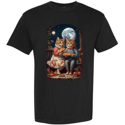 Cottagecore Cats Pizza Garment-Dyed Heavyweight T-Shirt