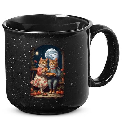 Cottagecore Cats Pizza 15oz Campfire Ceramic Mug