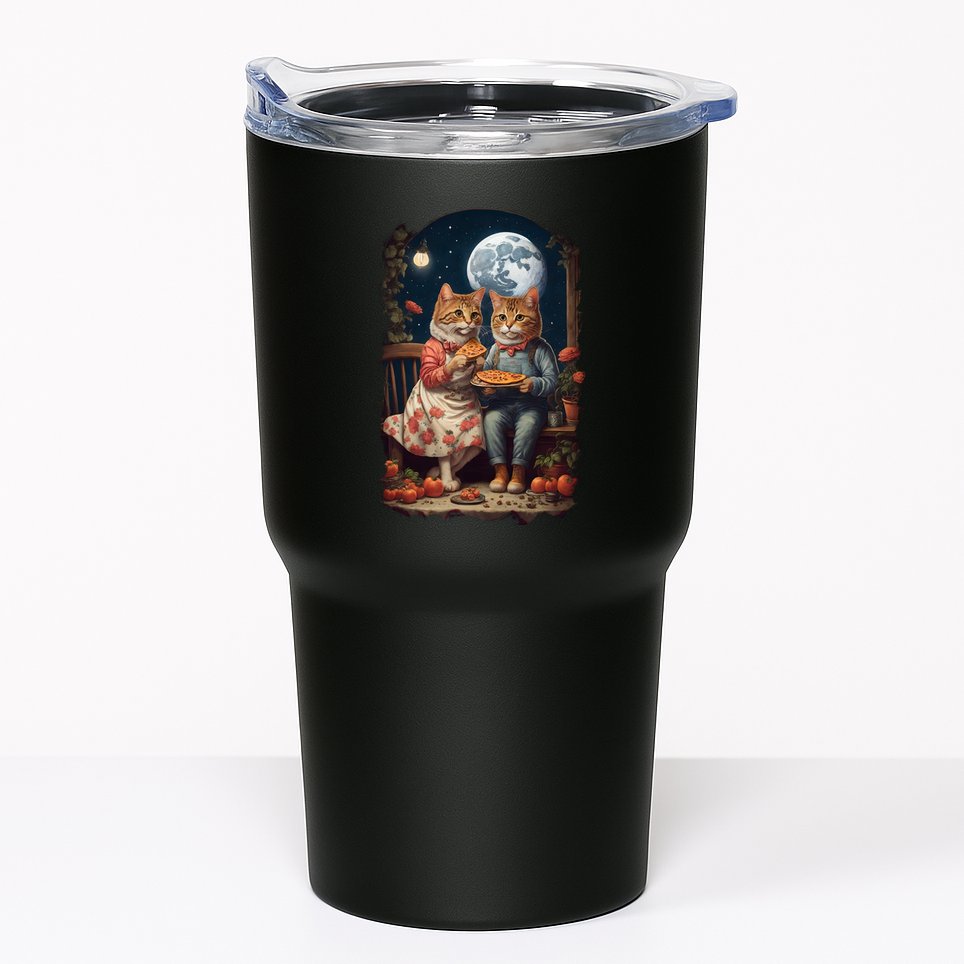 Cottagecore Cats Pizza Tumbler