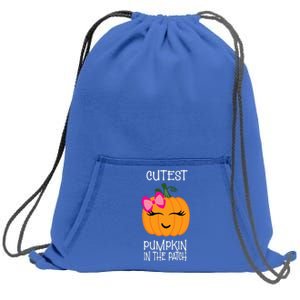 Cutest Coolest Pumpkin In The Patch Halloween Sweatshirt Cinch Pack Bag