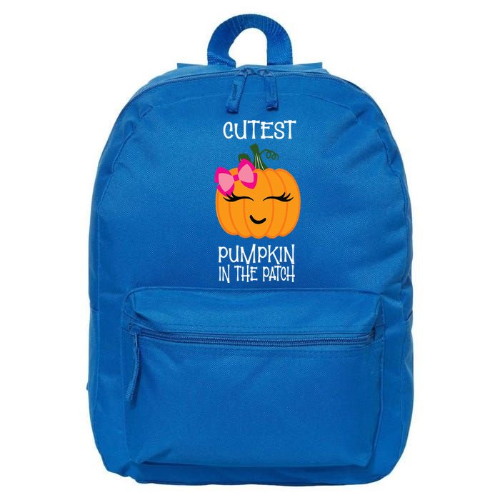 Cutest Coolest Pumpkin In The Patch Halloween 16 in Basic Backpack