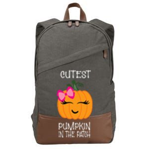 Cutest Coolest Pumpkin In The Patch Halloween Cotton Canvas Backpack