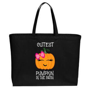 Cutest Coolest Pumpkin In The Patch Halloween Cotton Canvas Jumbo Tote