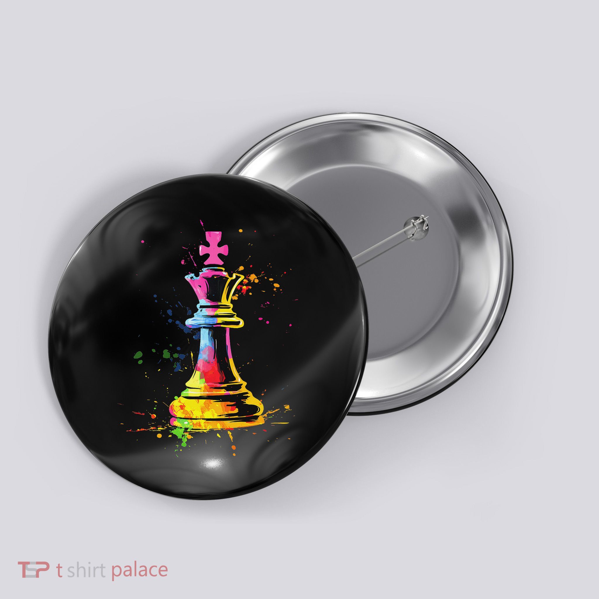 Colorful Chess Piece Chess Player Button