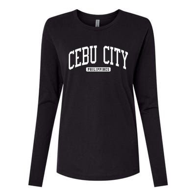 Cebu City Philippines Style Womens Cotton Relaxed Long Sleeve T-Shirt