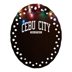 Cebu City Philippines Style Ceramic Oval Ornament