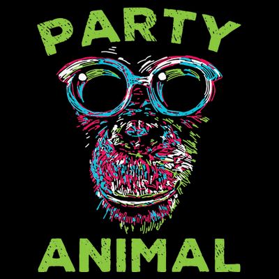 Cute Chimpanzee Party Animal Lover Colorful Monkey T-Shirt