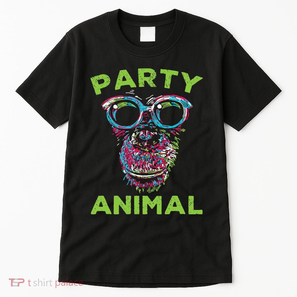 Cute Chimpanzee Party Animal Lover Colorful Monkey Tall T-Shirt
