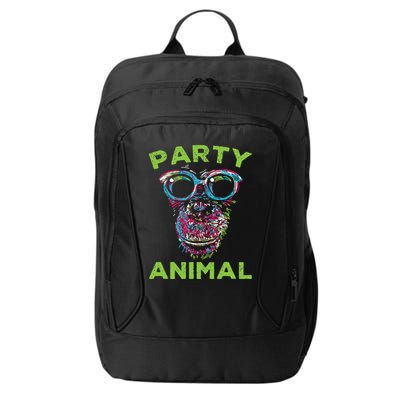 Cute Chimpanzee Party Animal Lover Colorful Monkey City Backpack
