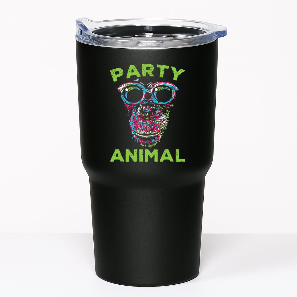 Cute Chimpanzee Party Animal Lover Colorful Monkey Tumbler