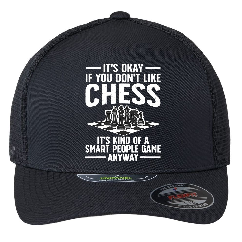 Cool Chess Players Art For Men Chess Lover Novelty Flexfit Unipanel Trucker Cap