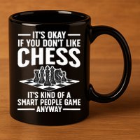 Cool Chess Players Art For Men Chess Lover Novelty 11oz C Handle Ceramic Mug
