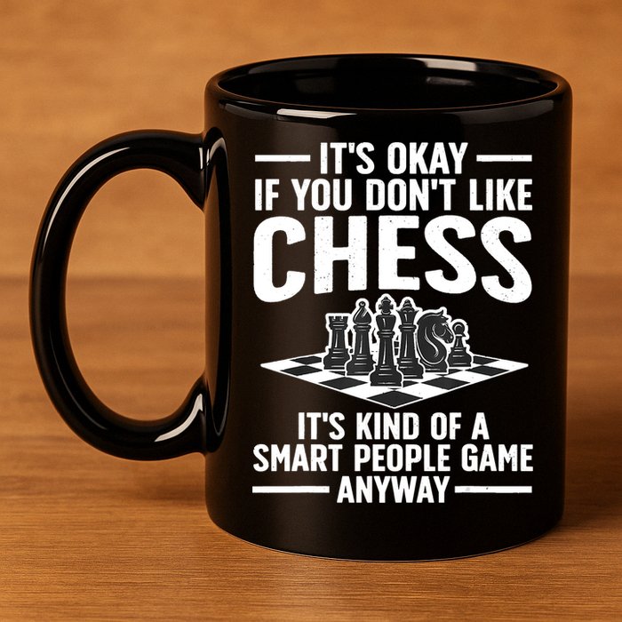 Cool Chess Players Art For Men Chess Lover Novelty 11oz C Handle Ceramic Mug