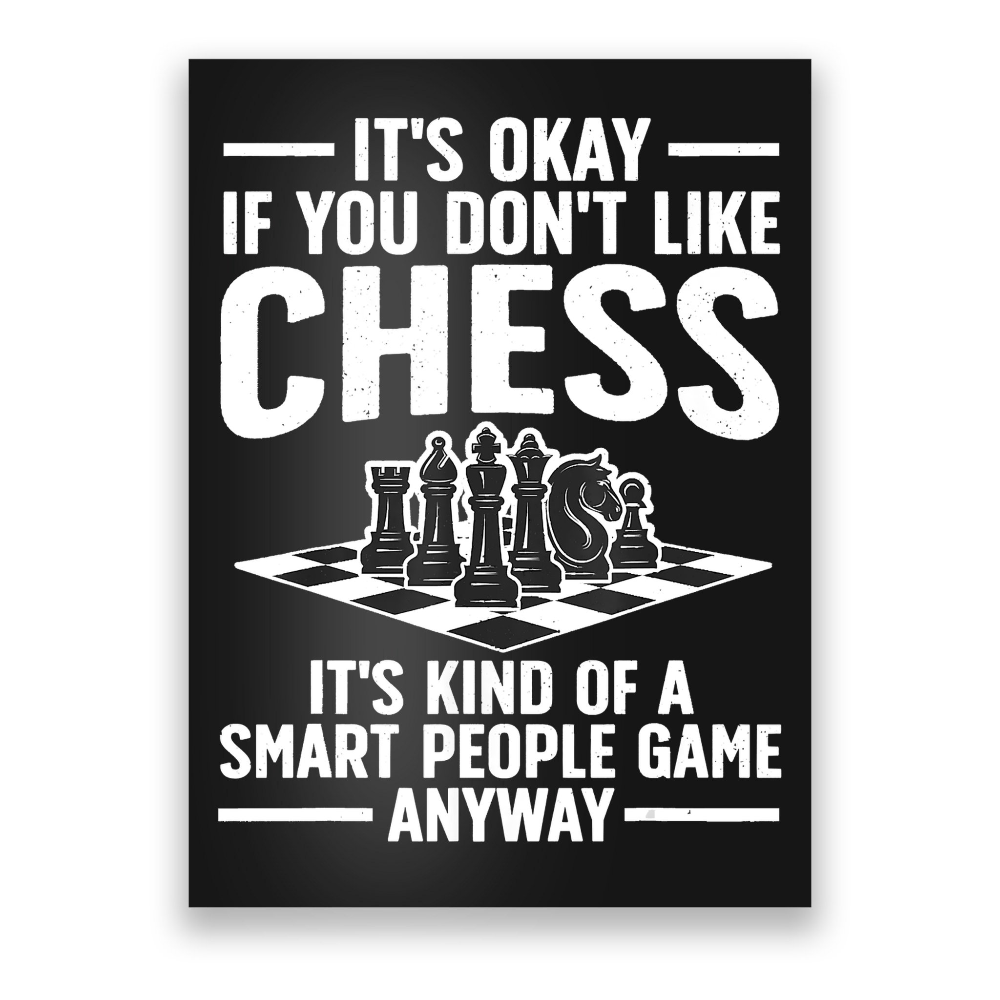 Cool Chess Players Art For Men Chess Lover Novelty Poster