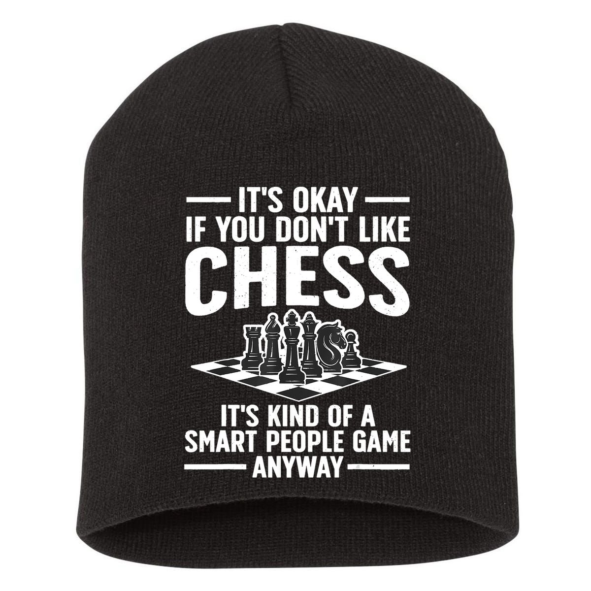 Cool Chess Players Art For Men Chess Lover Novelty Short Acrylic Beanie