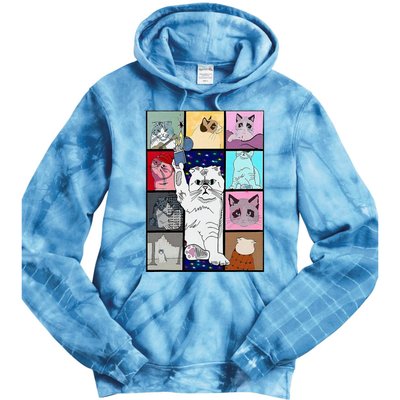 Cute Cat Purring In My Lap Cause It Loves Me Cat Lover Tie Dye Hoodie