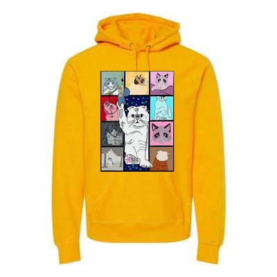 Cute Cat Purring In My Lap Cause It Loves Me Cat Lover Premium Hoodie