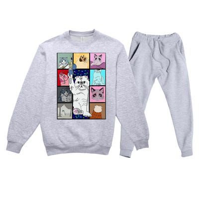 Cute Cat Purring In My Lap Cause It Loves Me Cat Lover Premium Crewneck Sweatsuit Set