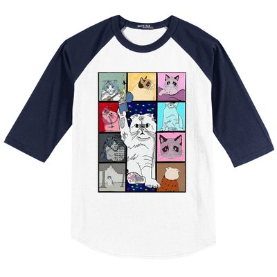 Cute Cat Purring In My Lap Cause It Loves Me Cat Lover Baseball Sleeve Shirt