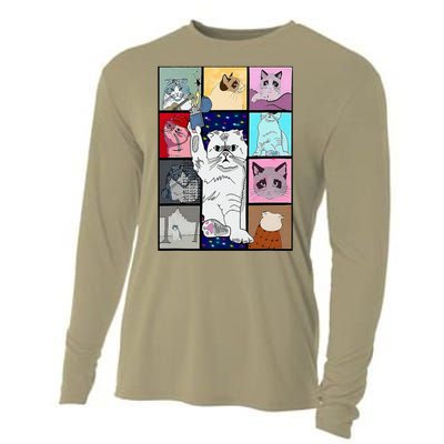 Cute Cat Purring In My Lap Cause It Loves Me Cat Lover Cooling Performance Long Sleeve Crew