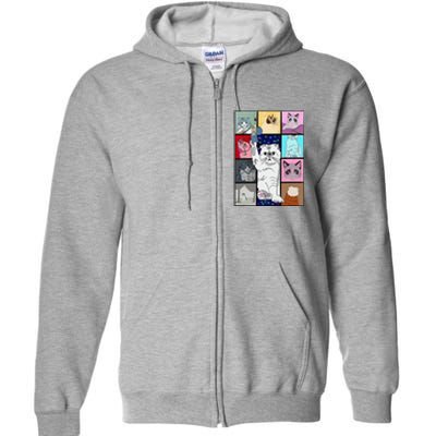 Cute Cat Purring In My Lap Cause It Loves Me Cat Lover Full Zip Hoodie