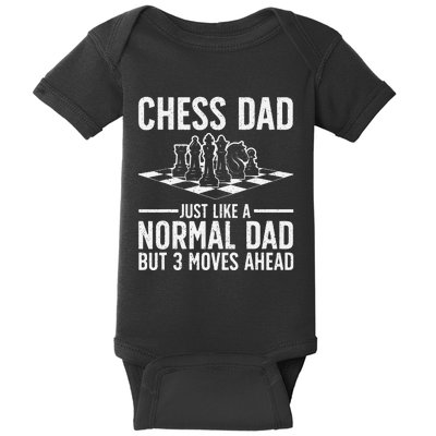 Cool Chess Player Art Dad Knight Chess Lovers Pieces Baby Bodysuit