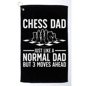 Cool Chess Player Art Dad Knight Chess Lovers Pieces Platinum Collection Golf Towel