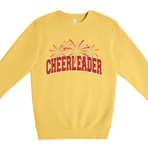 Cheerleader Cheer Pom Team Colors Gift Sleepover Fall Spring Gift Premium Crewneck Sweatshirt