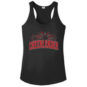 Cheerleader Cheer Pom Team Colors Gift Sleepover Fall Spring Gift Ladies PosiCharge Competitor Racerback Tank