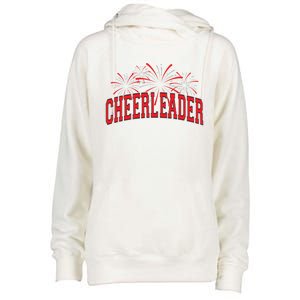 Cheerleader Cheer Pom Team Colors Gift Sleepover Fall Spring Gift Womens Funnel Neck Pullover Hood