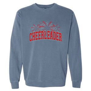 Cheerleader Cheer Pom Team Colors Gift Sleepover Fall Spring Gift Garment-Dyed Sweatshirt