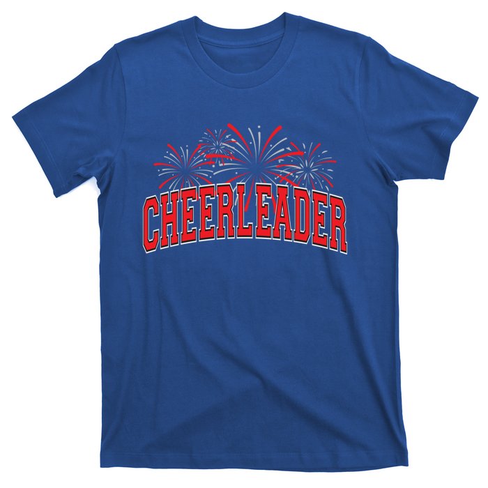 Cheerleader Cheer Pom Team Colors Gift Sleepover Fall Spring Gift T-Shirt