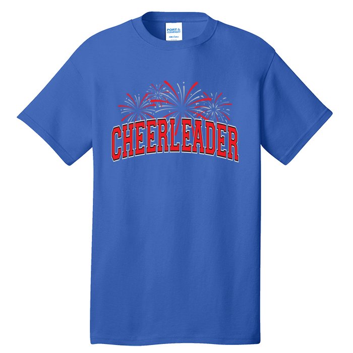 Cheerleader Cheer Pom Team Colors Gift Sleepover Fall Spring Gift Tall T-Shirt