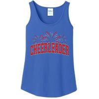 Cheerleader Cheer Pom Team Colors Gift Sleepover Fall Spring Gift Ladies Essential Tank