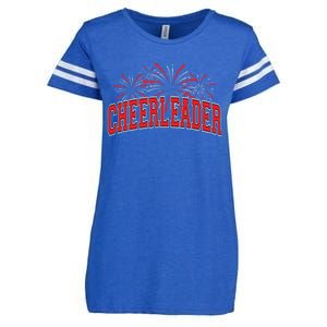 Cheerleader Cheer Pom Team Colors Gift Sleepover Fall Spring Gift Enza Ladies Jersey Football T-Shirt