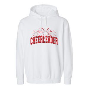 Cheerleader Cheer Pom Team Colors Gift Sleepover Fall Spring Gift Garment-Dyed Fleece Hoodie